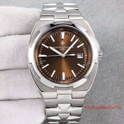 Replica Vacheron Constantin Overseas Watch SS Brown Face 42mm